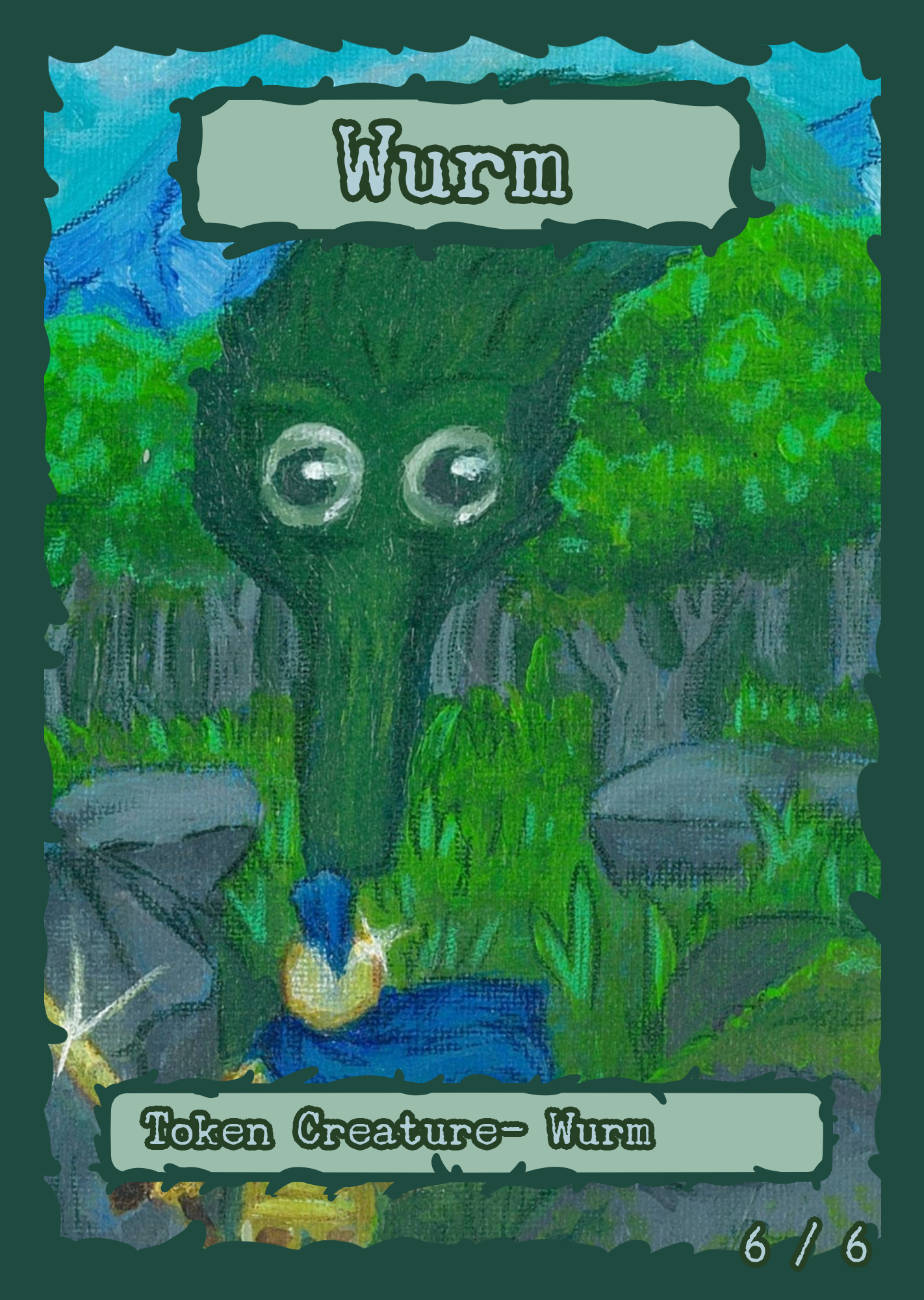 TCG "6/6 Wurm" Token
